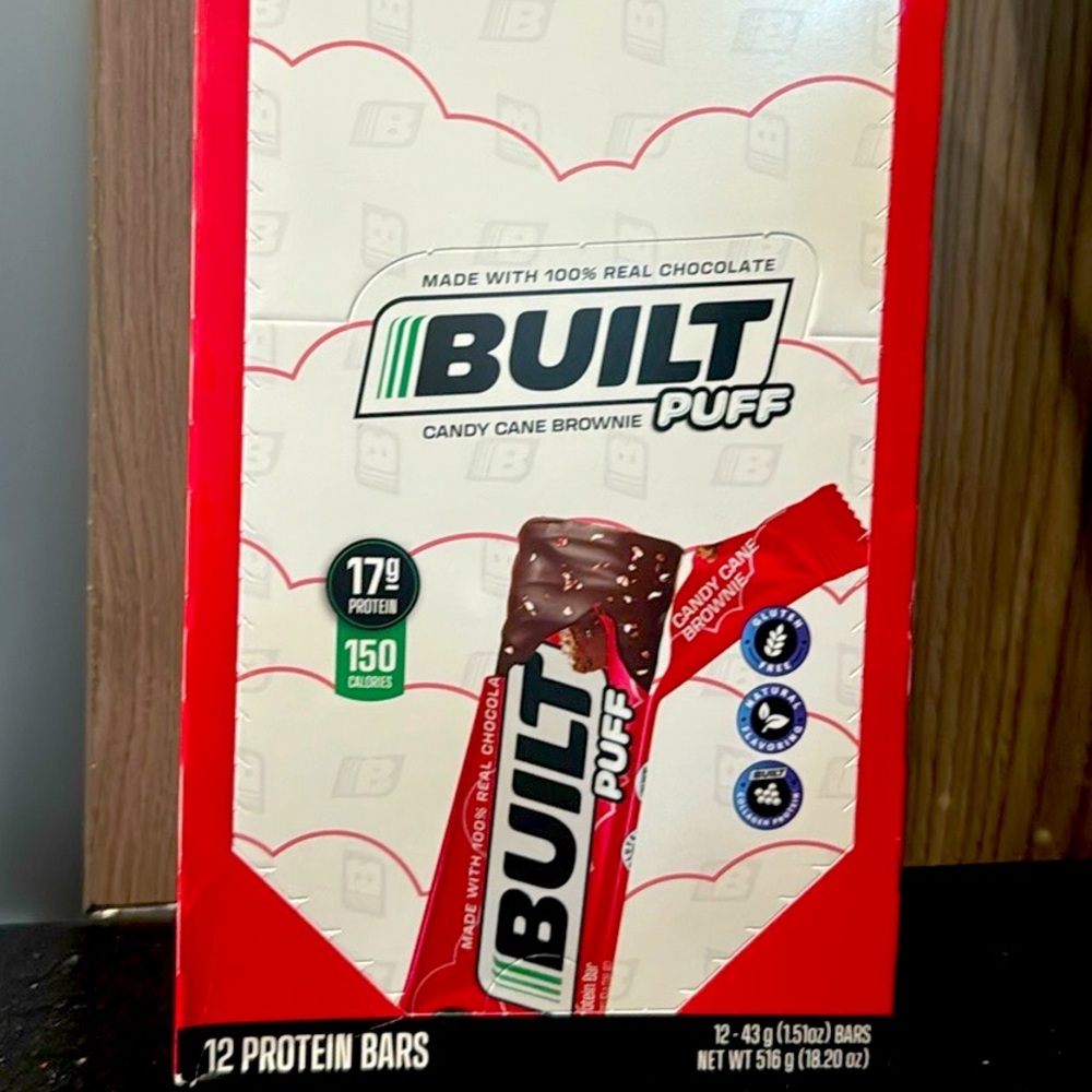Built Bar Puff Candy Cane Brownie Flavor, Limited Edition